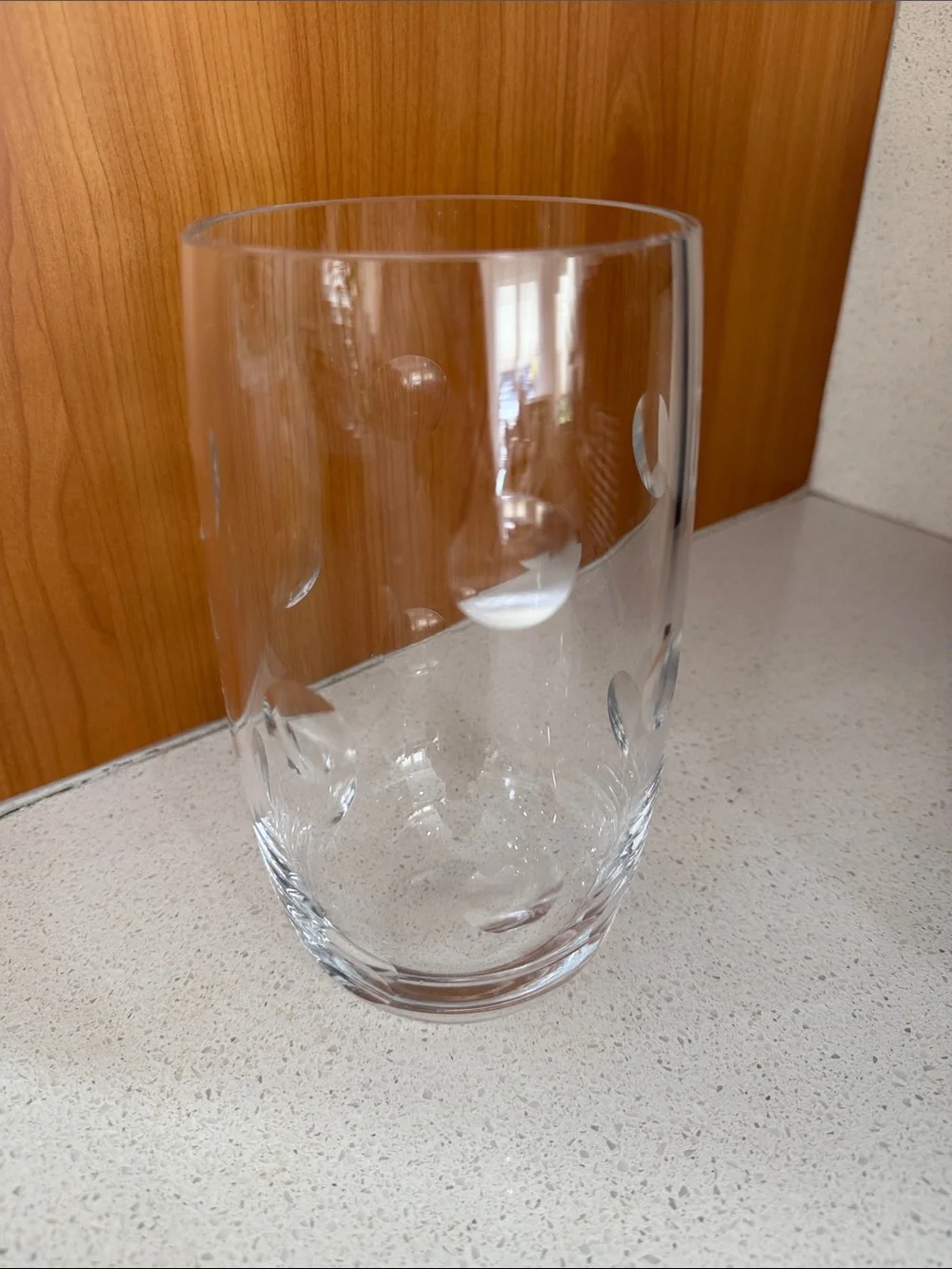 Clear Polka Dot Glass Vase - Home Accents